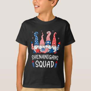 T-shirt Gnomes patriotiques 4 juillet Chemise Drôle Shenan