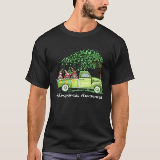T-shirt Gnomes Riding Truck Gastroparesis Awareness (Devant)
