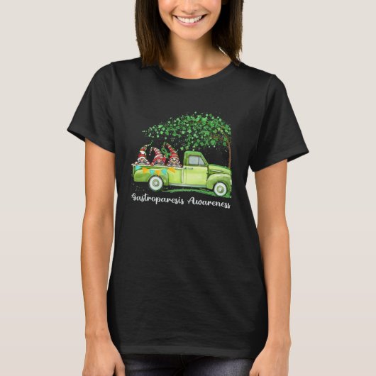 T-shirt Gnomes Riding Truck Gastroparesis Awareness (Devant)