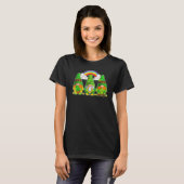 T-shirt Gnomes St Patrick Day Rainbow Cute Happy Patrick D (Devant entier)