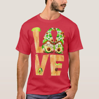 T-shirt Gnomes Vegan amusant Aimer Avocado Veggie