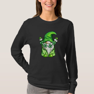 T-shirt Gnomes Vert Avec Shamrock Pour St Patrick's D
