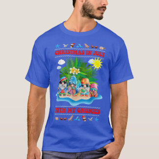 T-shirt Gnomies De Vacances D'Été DrôleGnomes Pour Noël
