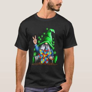 T-shirt Gnomies Shamrock Autism Awareness St Patrick's Day