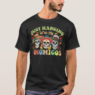 T-shirt Gnomigos Crâne Sombrero Mexicain Cinco De Mayo Idé
