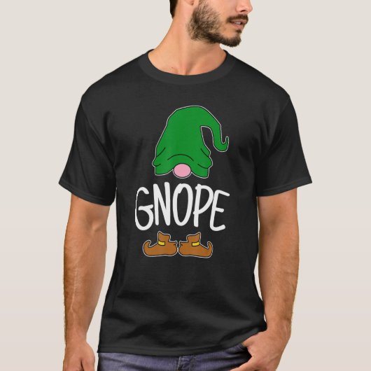 T-shirt Gnope Tomte Garden Gnome Scandinavian Sweden Nope (Devant)
