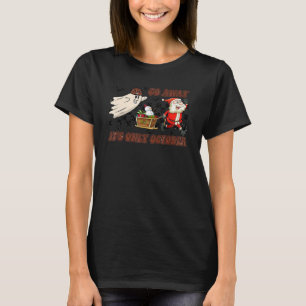 T-shirt Go Away Père Noël C'est octobre Ghost Retro Hallow