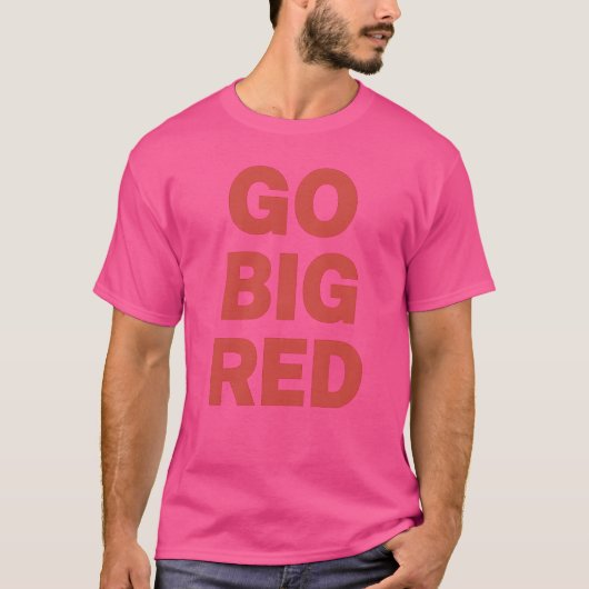 T-shirt GO BIG RED rétro (Devant)