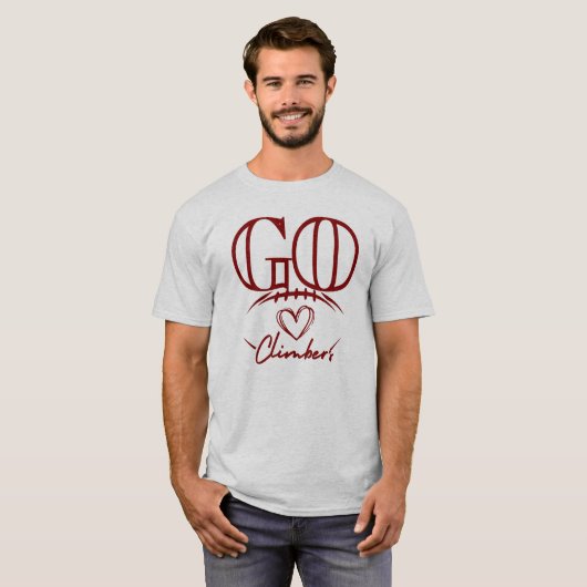 T-shirt Go Climbers Maroon (Devant entier)