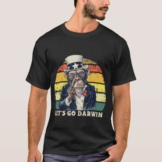 T-shirt Go Darwin Retro Cadeau  (Devant)