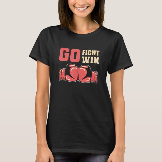 T-shirt Go Fight Win Boxer or Athlete (Devant)