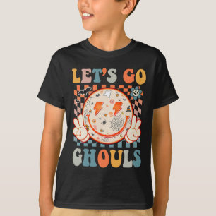 T-shirt Go Ghouls Hippie Smile Face Retro Halloween