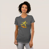 T-shirt Go Girl in line skate, modifier le texte (Devant entier)