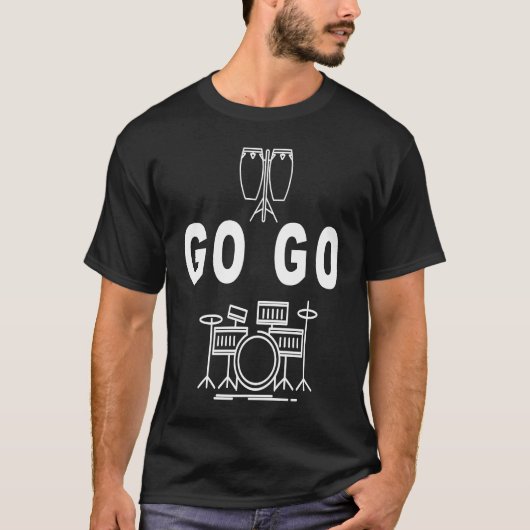 T-shirt Go Go Music Drum set design! Washington DC (Devant)