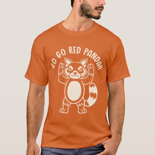 T-shirt Go Go Red Panda (Mono) (Devant)