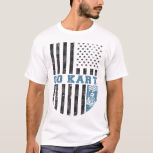 T-shirt Go Kart Go Kart Drapeau américain Vintage