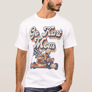 T-shirt Go Kart Go Kart Papa Maman Vintage Retro