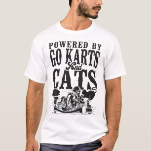 T-shirt Go Kart Propulsé Par Go Karts Et Chats Chat Vintag