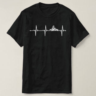 T-shirt Go Kart Racing Driver ECG Heartbeat Wv