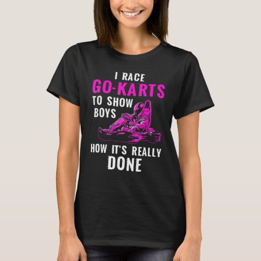T-shirt Go Kart Racing Montrer Les Garçons Karting Go Cart (Devant)