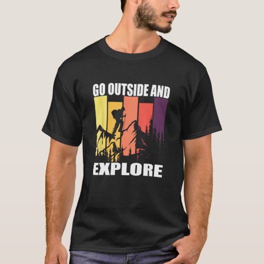 T-shirt Go Outside and Explore (Devant)