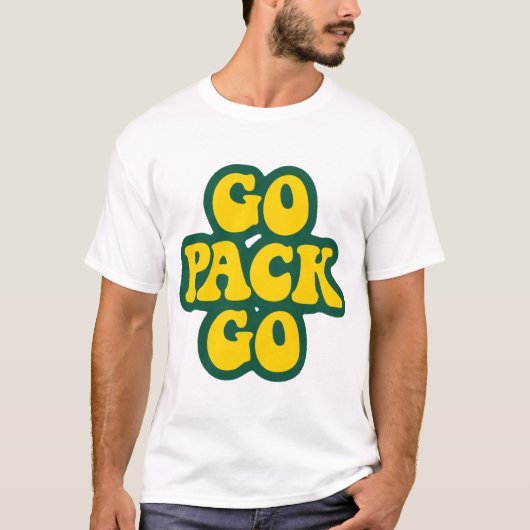 T-shirt Go Pack Aller à l'Art numérique jaune et vert pour (Devant)