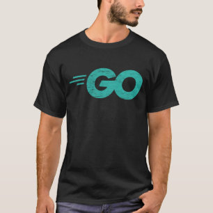 T-shirt Go Programmation Langue avec Go logo en détresse