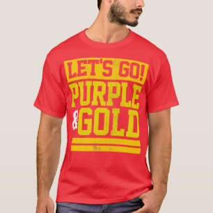 T-shirt Go Purple Gold Team Couleurs favorites Vintage G