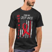 T-shirt Go Red Great Uncle Heart Disease Awareness USA Fla (Devant)
