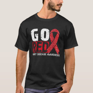 T-shirt Go Red Heart Disease Awareness Nous Portons Le Rou