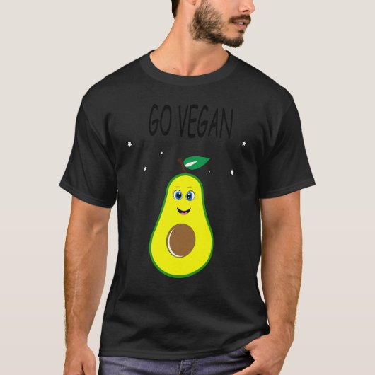 T-shirt Go Vegan Avocado (Devant)