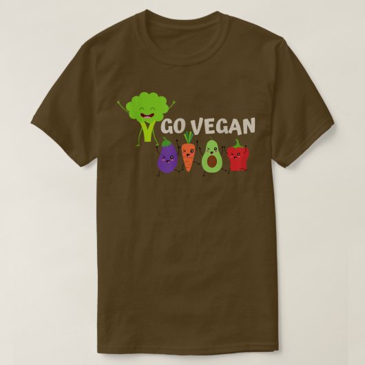 T-shirt Go Vegan Food Veganism  (Design devant)