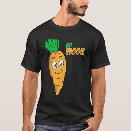 T-shirt Go Veggie Be Happy (Devant)