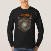 T-shirt GO WEBB GO Webb Space Telescope Phantom Galaxy M74 (Devant)