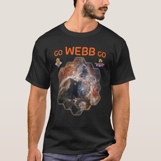T-shirt GO WEBB GO Webb Télescope Spatial Nouveau Tarantul (Devant)