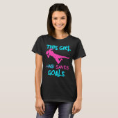 T-shirt Goalkeeper de football Cette fille sauve des objec (Devant entier)