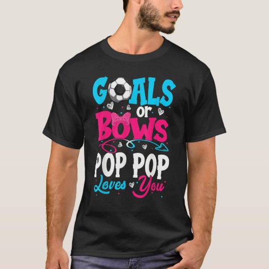 T-shirt Goals Or Bow Keeper Of Gender Pop Pop Loves You Re (Devant)