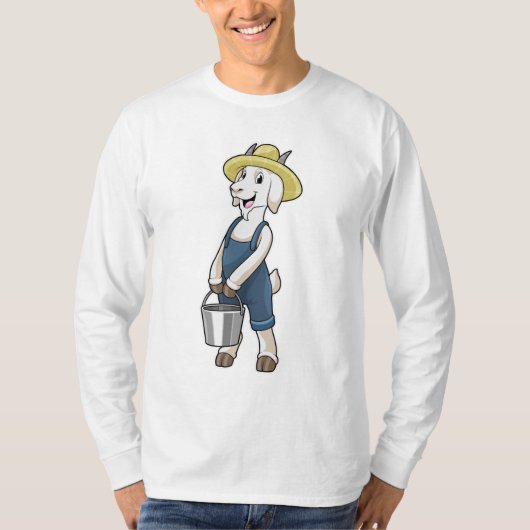 T-shirt Goat as Farmer with Bucket (Devant)