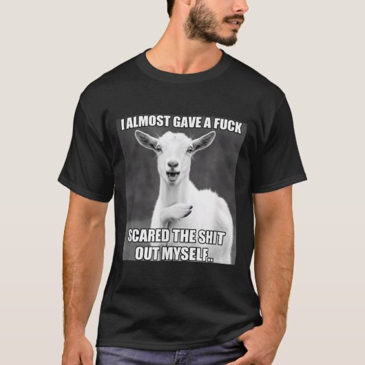 T-shirt Goat I Almost Gave A For Funny Farm Animal Meme  (Devant)