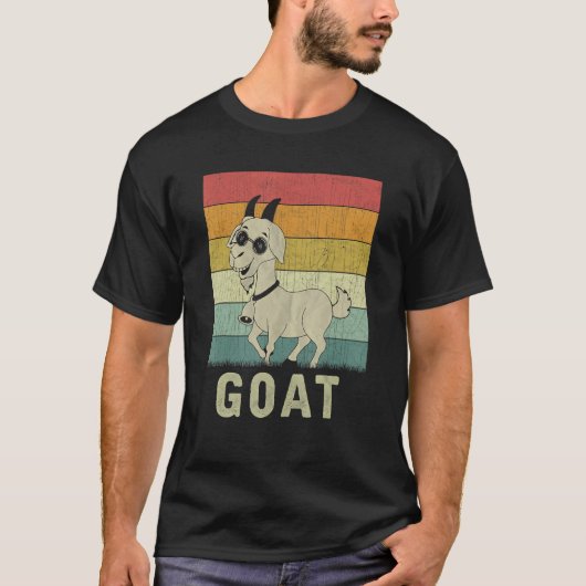 T-shirt Goat  Men Women Goat Retro (Devant)