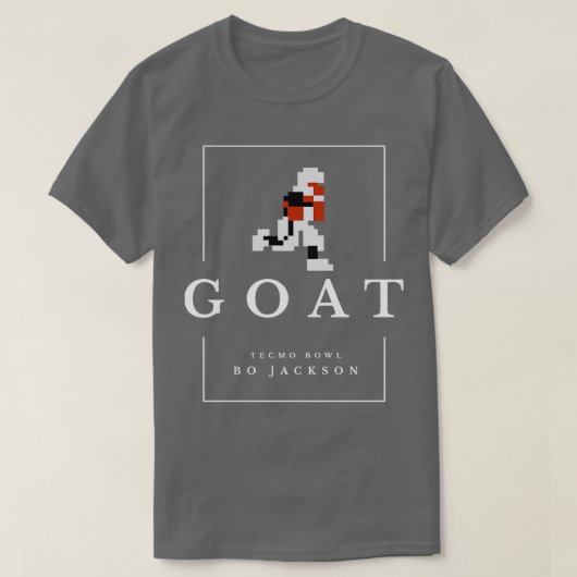 T-shirt GOAT Tecmo Bowl Bo Jackson (Design devant)