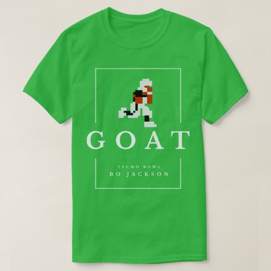 T-shirt GOAT Tecmo Bowl Bo Jackson Long Manche (Design devant)