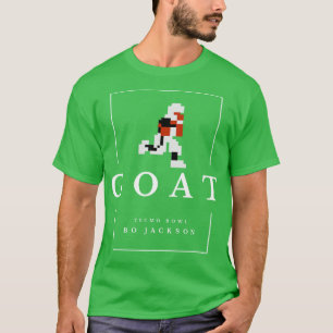 T-shirt GOAT Tecmo Bowl Bo Jackson Long Manche