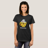 T-shirt Goatea Funny Chèvre Thé Pun Dark BG (Devant entier)