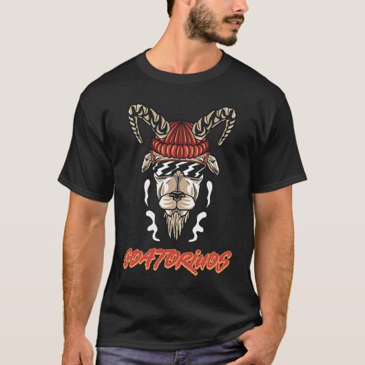 T-shirt Goatorious Horn Animal Music Gangsta Rap (Devant)