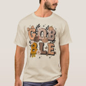 T-shirt Gobble automne vacances Boho Thanksgiving (Devant)