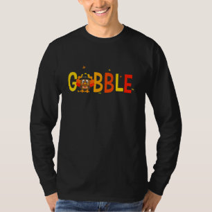 T-shirt Gobble Gobble mignonne Turquie pèlerin petits garç