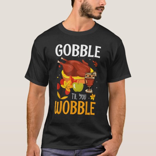 T-shirt Gobble Til You Wobble Baby Outfit Toddler Thanksg (Devant)