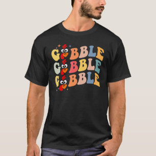 T-shirt Gobble Til You Wobble Dabbing Turkey Thanksgiving