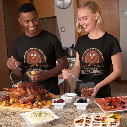 T-shirt Gobble wobble bon thanksgiving mignon